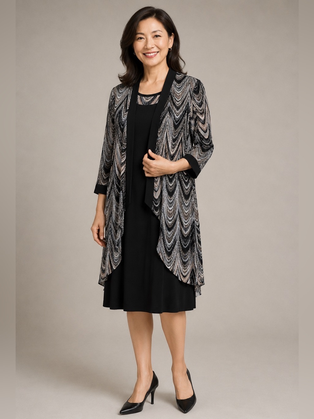 R&M Richards 2 Piece Dress Set Sz 14W